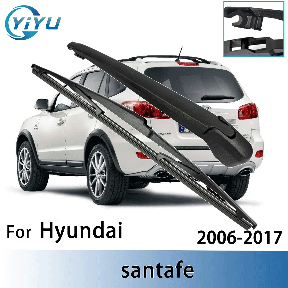 1/2PCS Rear Windscreen Wiper Blade Wiper Arm Kit For Hyundai santafe 2006-2017 Windscreen Windshield Wipers Brushes
