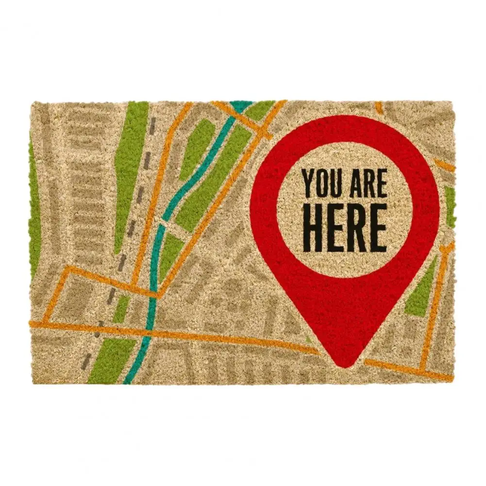 60*40cmv Floor Mat Anti-Slip Door Mat Letter Printing Entry Door Carpet Coir Doormat Gifts For Outdoor Indoor Guesthouse Decor