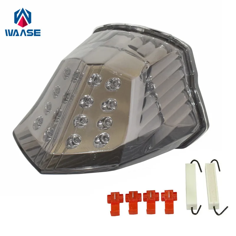 waase For Yamaha FZ6R FZ 6R 2009 2010 2011 2012 2013 2014 2015 2016 E-Mark Tail Light Brake Turn Signals Integrated LED Light