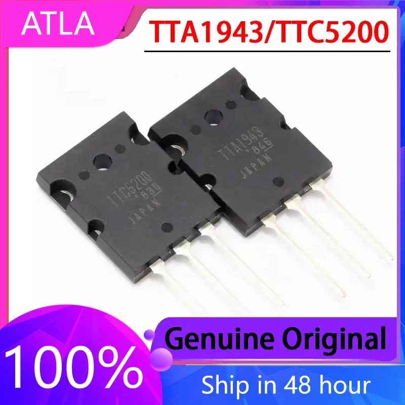 10PCS-10PAIR New TTA1943 TTC5200 A1943 C5200 High-power Power Amplifier Transistor