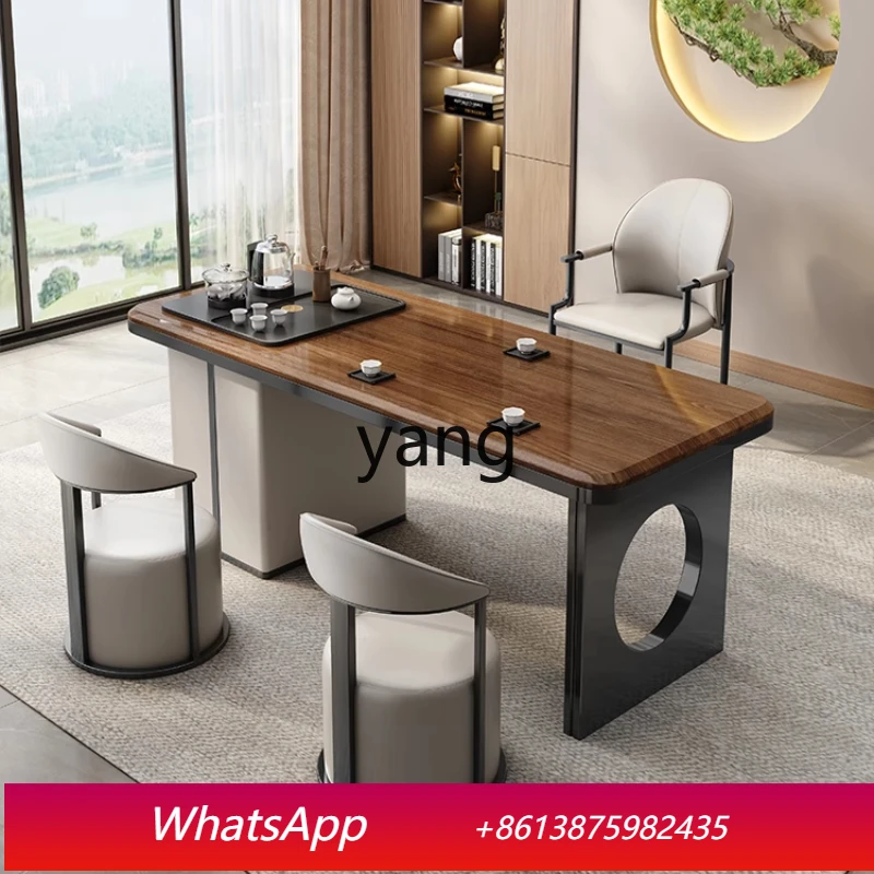 

Новый китайский чайный столик из массива эбенового дерева LMM, высококачественный офисный многофункциональный столик для чаепития