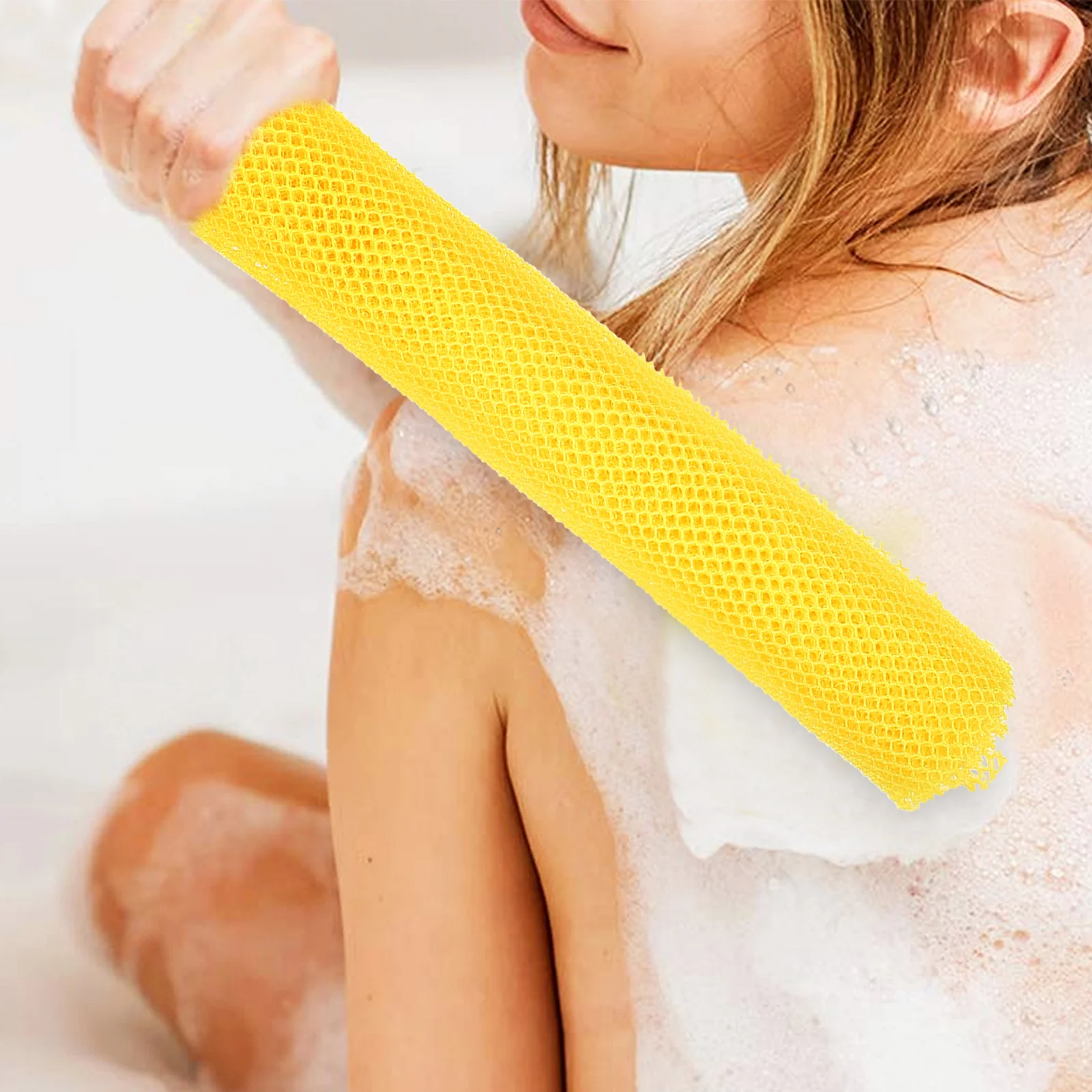 

2pcs Exfoliating Mesh Bath Sponge African Wash Net Scrub Shower Nylon Dual Purpose Lightweight Portable