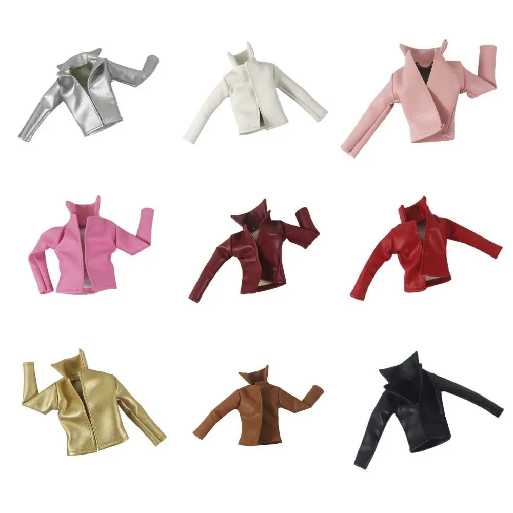 10 Colors Dolls Jacket High Quality PU Leather Fashion Motorcycle Casual Jacket DIY Female Clothes 1/6 BJD Dolls/30cm Dolls