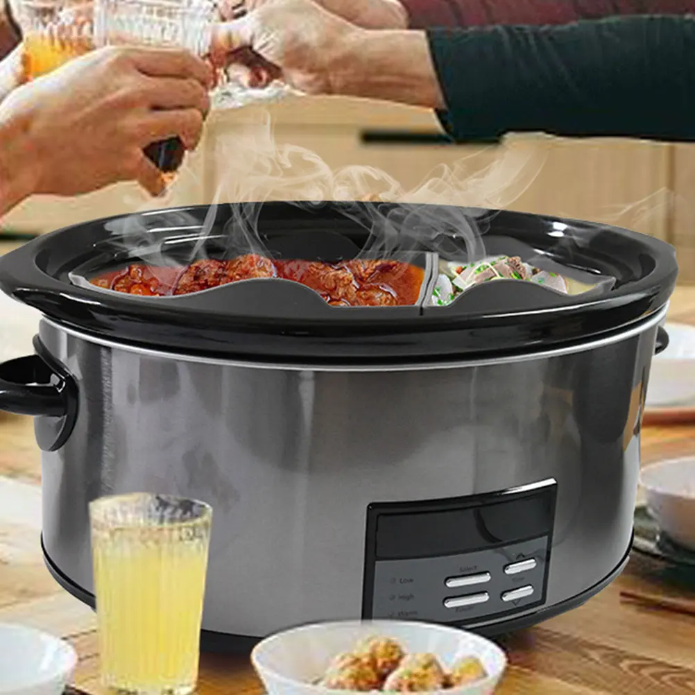 

Silicone Slow Cooker Liner Dishwasher Safe Heat Resist Kitchen Pot Divider Reusable Sturdy Construction Practicality Durability