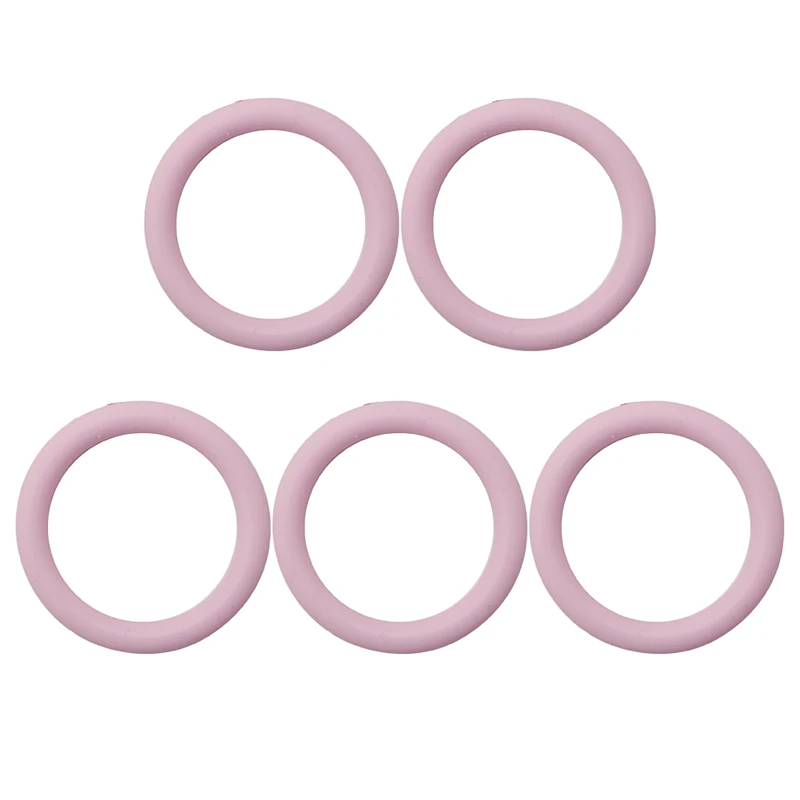 5pcs Soother Clip Rubber Circle Silicone Ring Baby Attachment Baby Teether General Silicone Teether