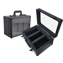 3-Row Card Storage Box Case with Transparent Cover for PSA Graded Slabs - Sports Card Holder Organizer for Trading Cards