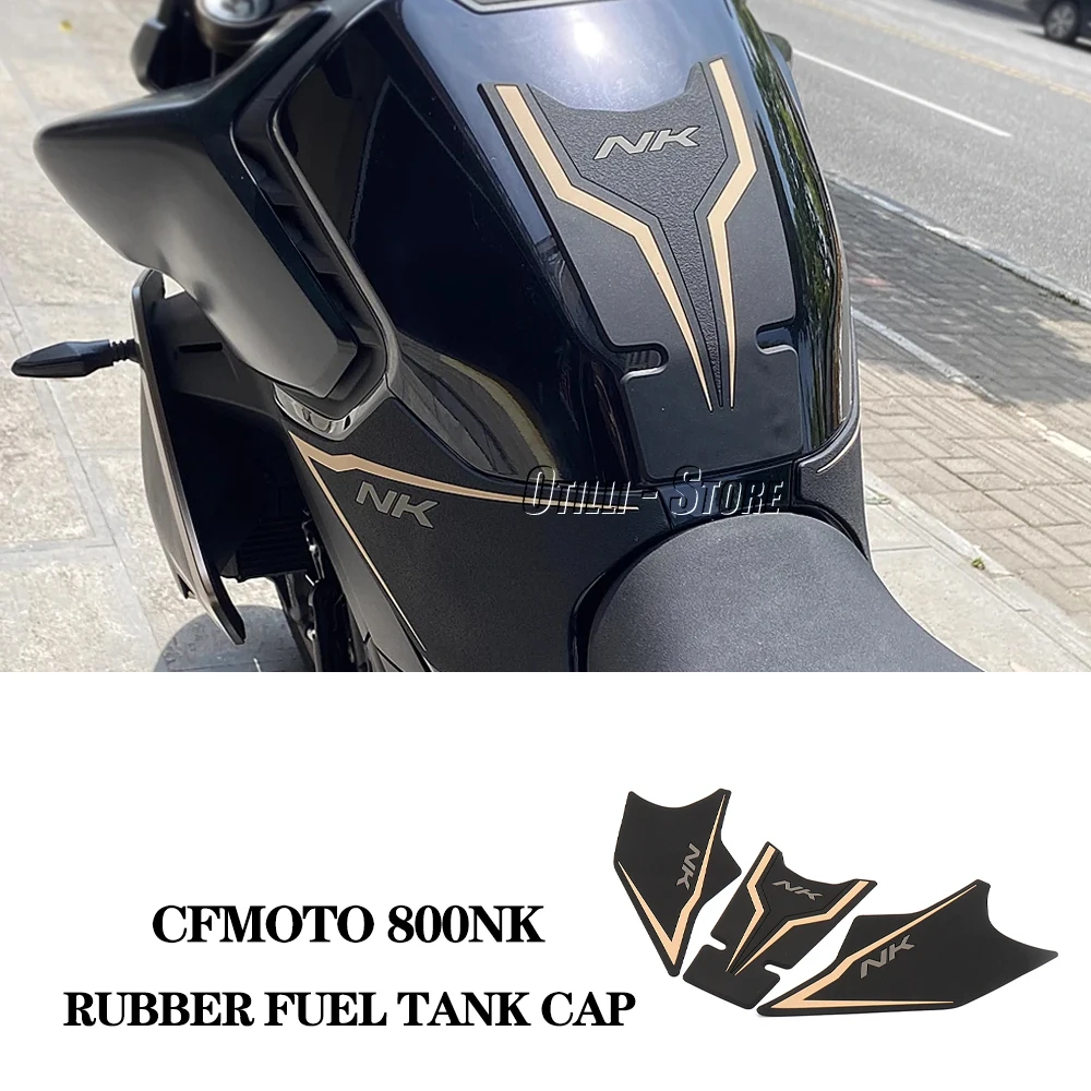 

New For CFMOTO 800 NK 800NK 800nk Motorcycle Accessories High-quality Rubber With Logo Fuel Gas Cap Tank Protector Pad Sticker