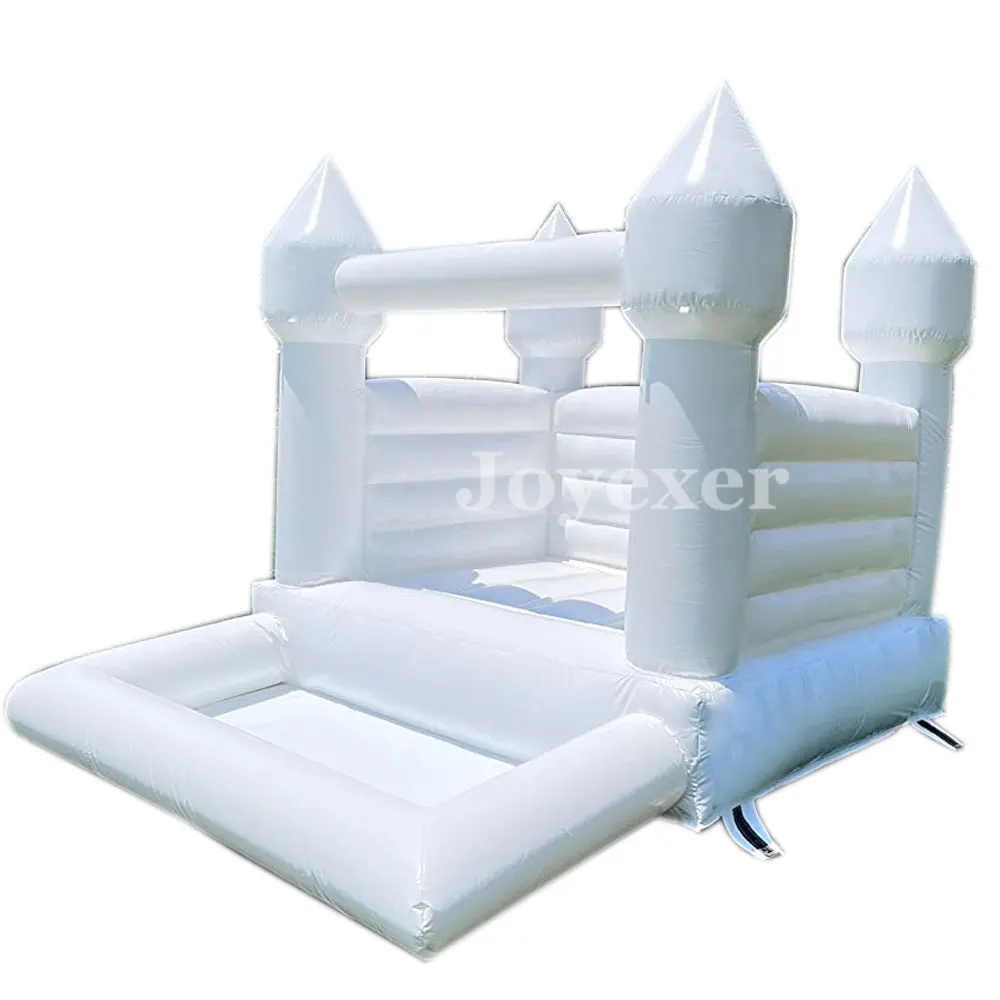 Mini castello gonfiabile per buttafuori Casa di rimbalzo gonfiabile per bambini bianca con piscina con palline