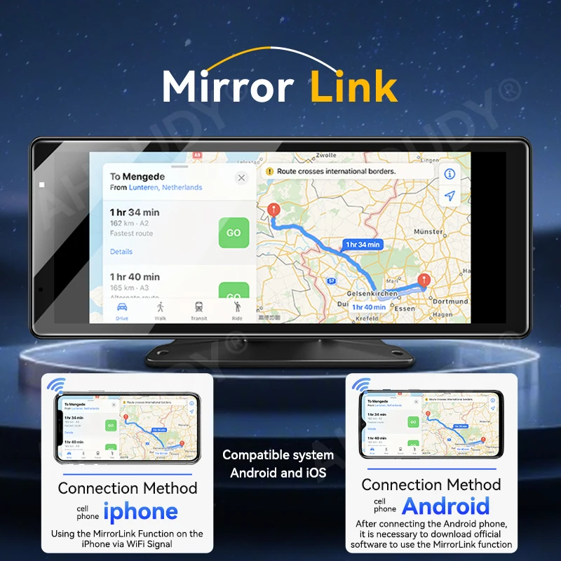 AHOUDY 9 "راديو السيارة مشغل فيديو الوسائط المتعددة المحمولة اللاسلكية Carplay أندرويد السيارات لتحديد المواقع والملاحة شاشة لمس عالمية BT IPS