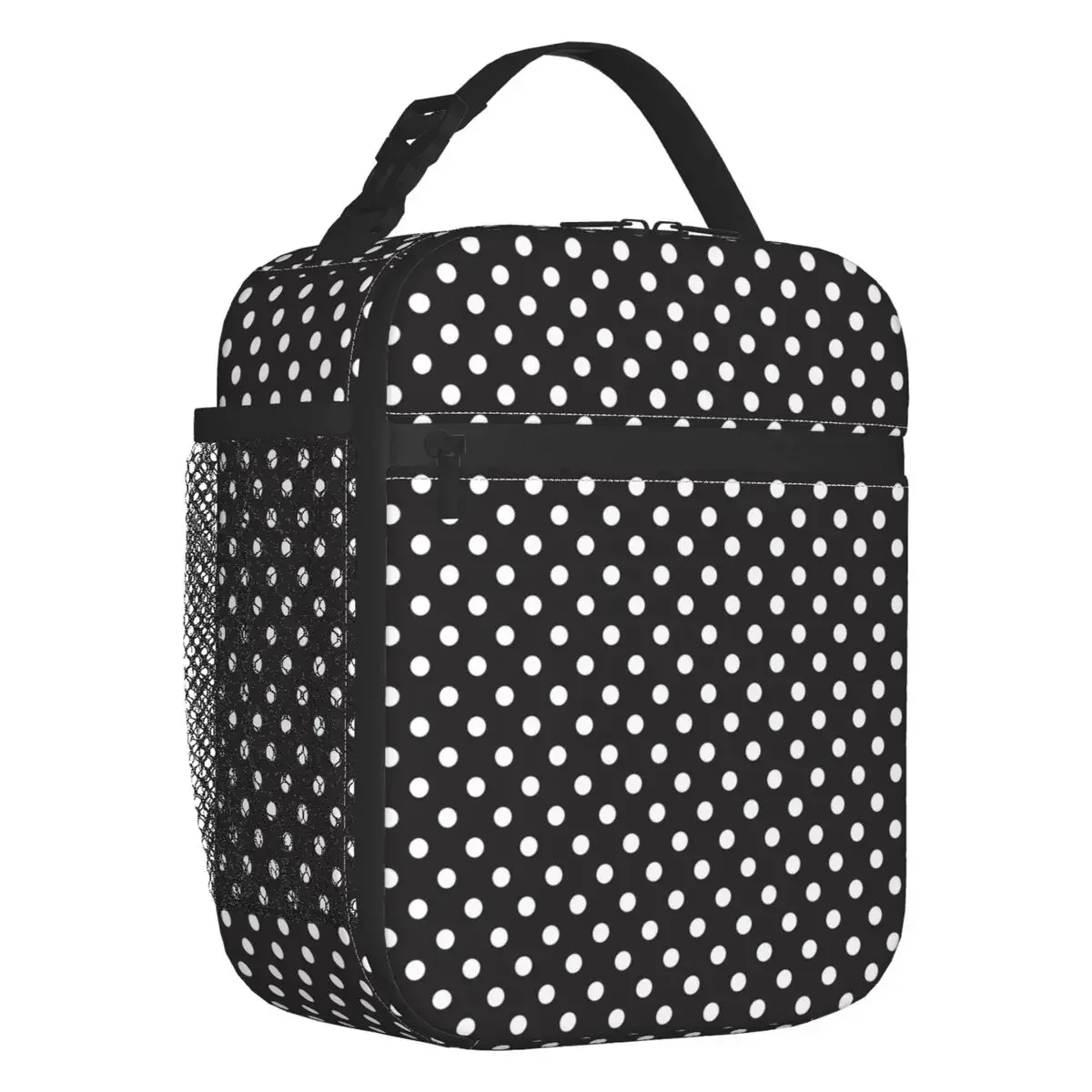 Colorful Polka Dots Portable Lunch Box for Women Multifunction Thermal Cooler Food Insulated Lunch Bag School Children Student