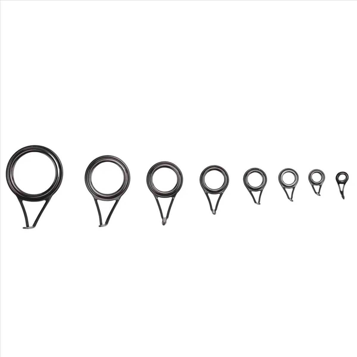 ABXY 8 Pcs/Set Fishing Rod Guides Tip Fish 5-18Mm Dia Pole Repair Kit Line Rings Eyes Set Rings Frame