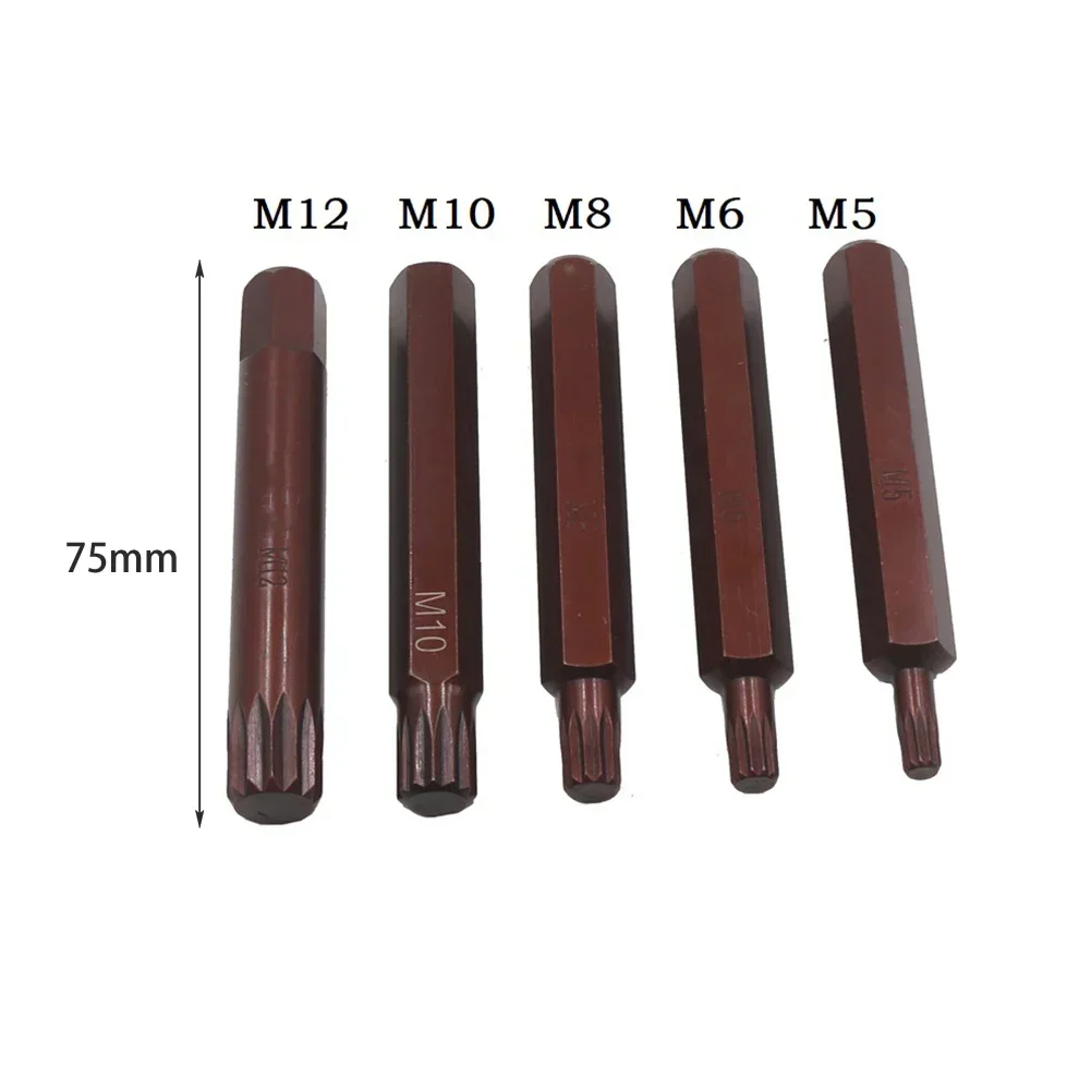 1 Pc 75mm Torx Star Screwdriver Bit Hex Shank M5-M12 Alloy Steel For Electric Impact Screwdriver Power Tools Accessories