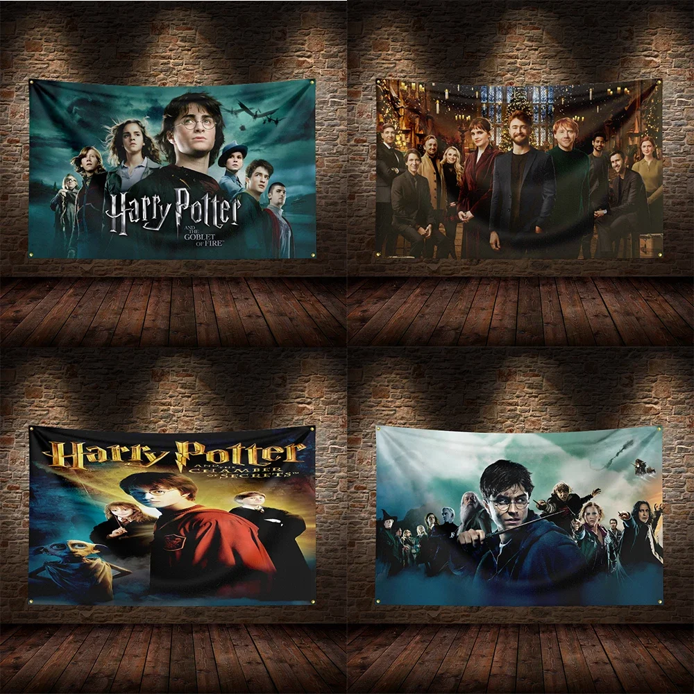 Póster de película de guerrero de Harry Potter, Fondo de tapiz de aventura, Idea de patio para fiesta, Pancarta, decoración de pared de mesa, 3x5 pies