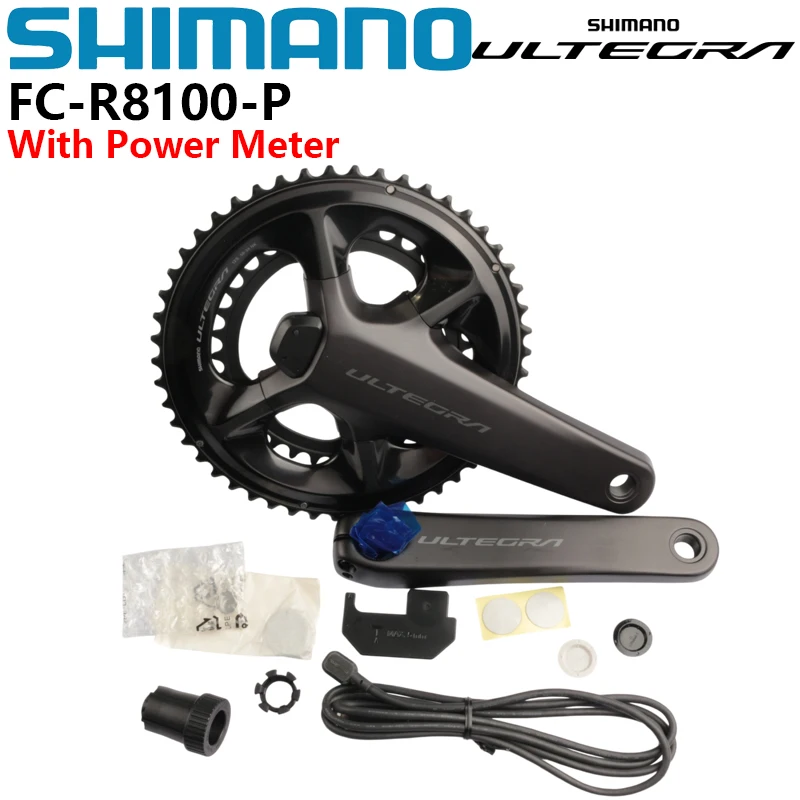 Shimano ULTEGRA FC-R8100-P Crankset With Bilateral Power Meter Chianwheel 160 170 172.5 175mm 50-34T 52-36T 2x12s For Road Bike