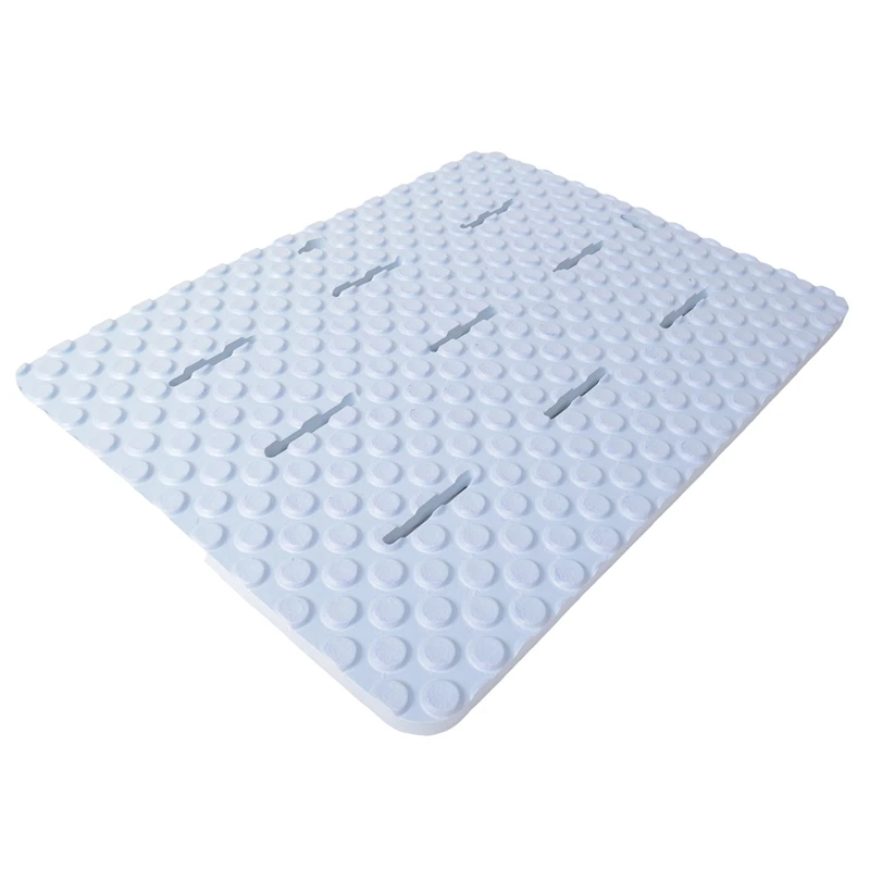 Bathroom Anti Slip Mat Shower Anti Fall Floor Mat Toilet Round Hollow Waterproof Rugs Blue