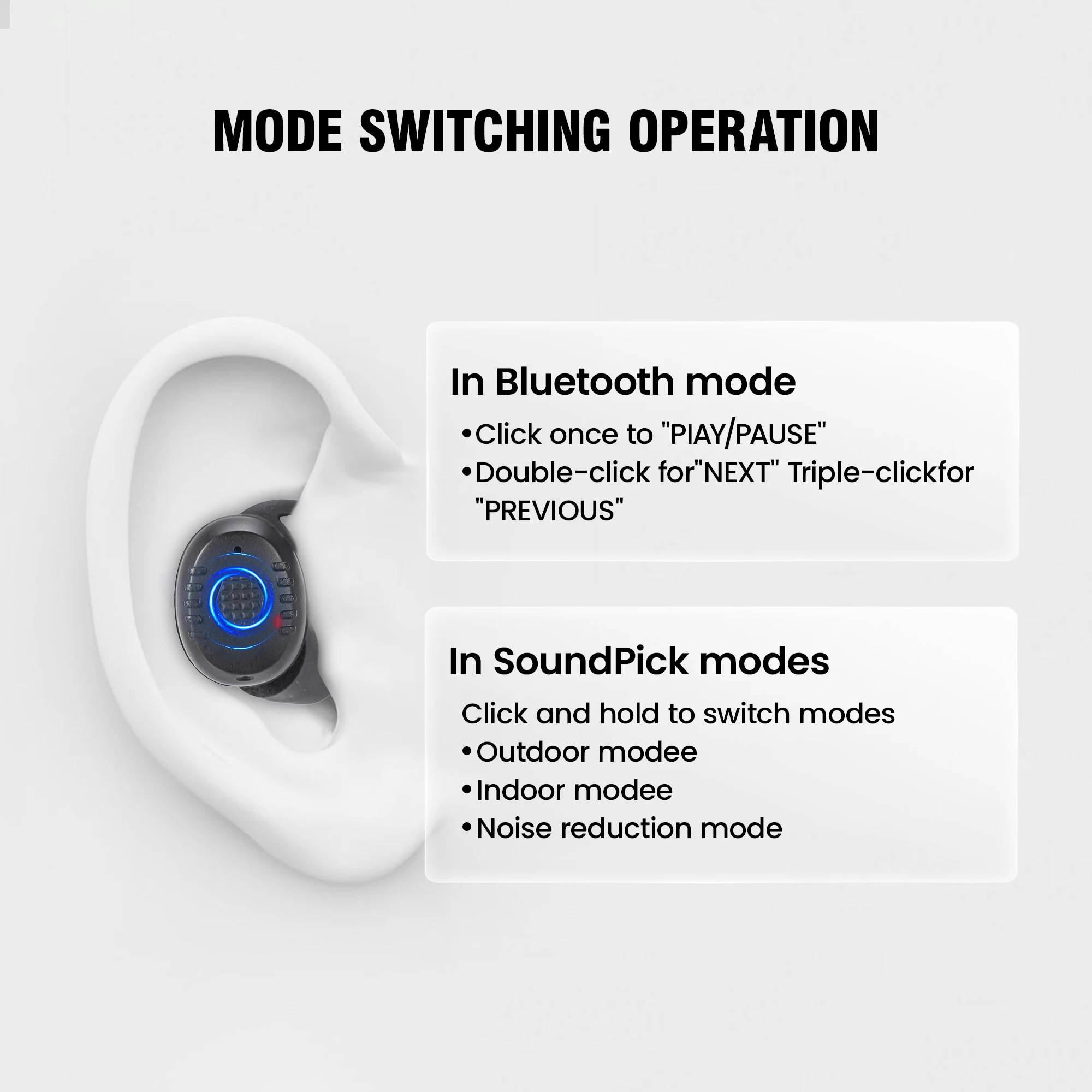 Electronic Shooting NRR27dB Bluetooth5.3 Noise Reduction Earplugs Sound Amplification Noise Cancelling Hearing Protection Earbud