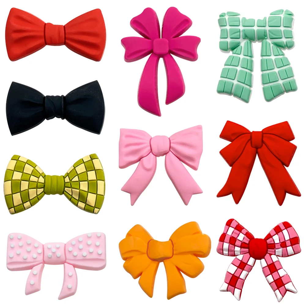 

Bow Series Shoe Charms DIY Accessories with Buttons For PVC Decorations Fit to Bubble Slides Sandals
