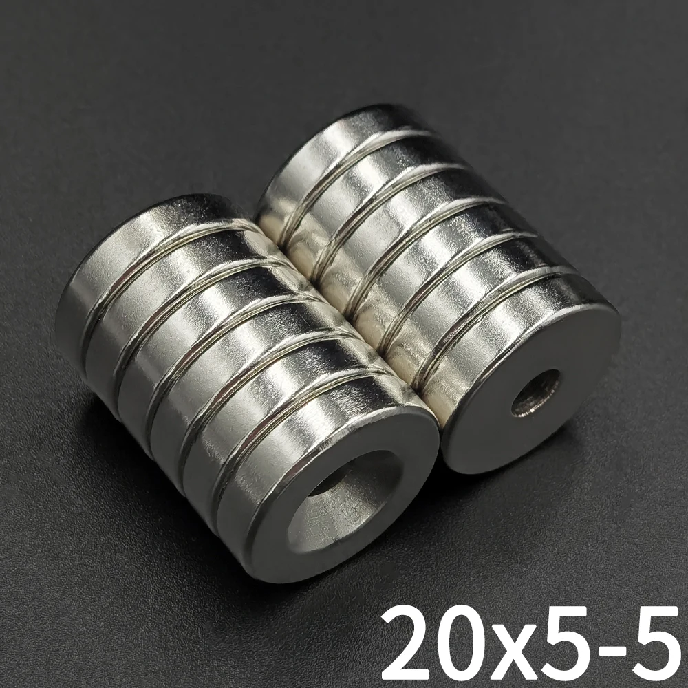 2/5/10/15/30 piezas de imanes de 20x5-5 mm, disco magnético permanente súper potente y fuerte, redondo, de 20 mm x 5 mm con orificio de 5 mm