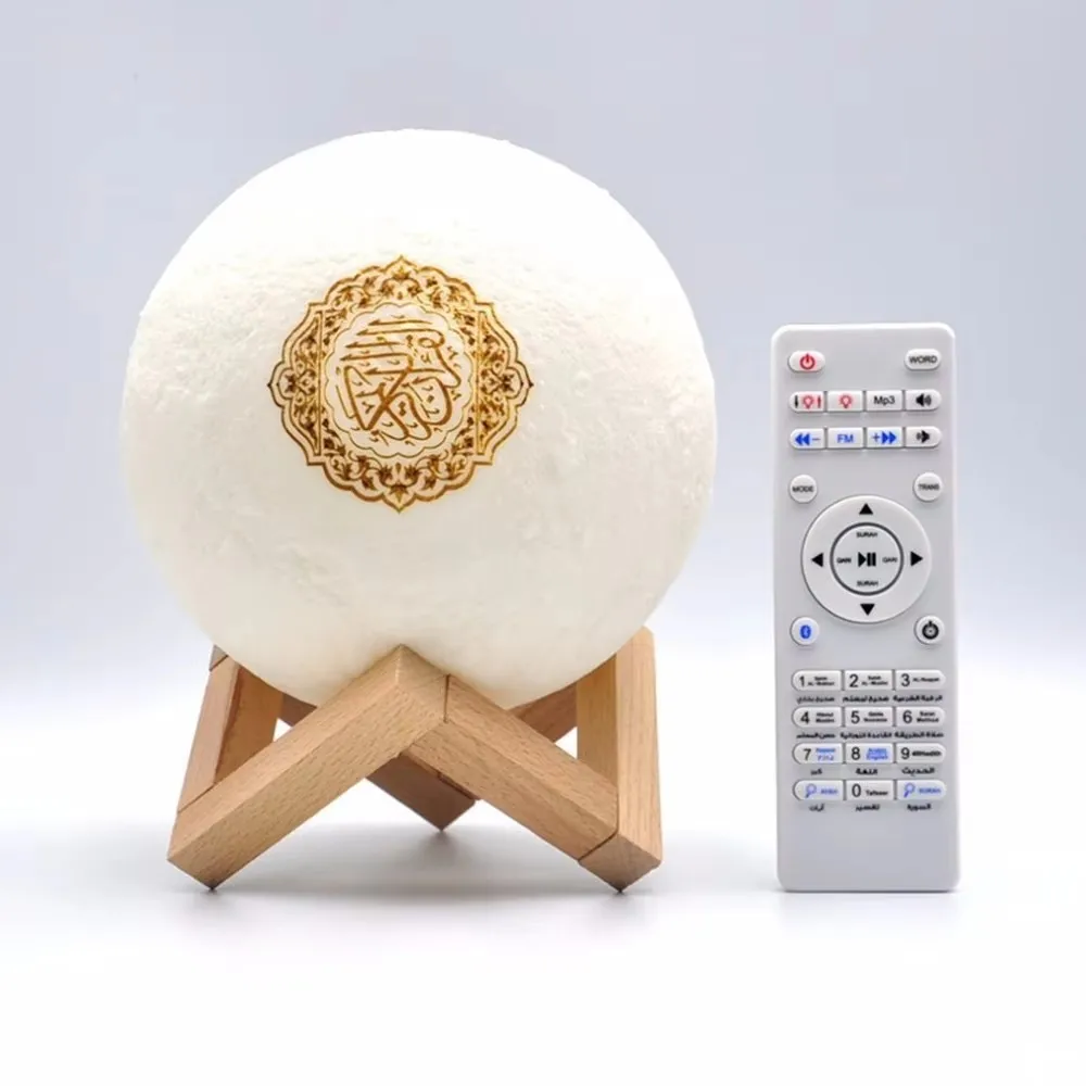 Koran Islam Arabisch Koran Muslim Ramadan Azan Kabelloser Tragbarer Bluetooth-Lautsprecher Helle Nachtlichtlampe Heilige Islamische Arabische Musik