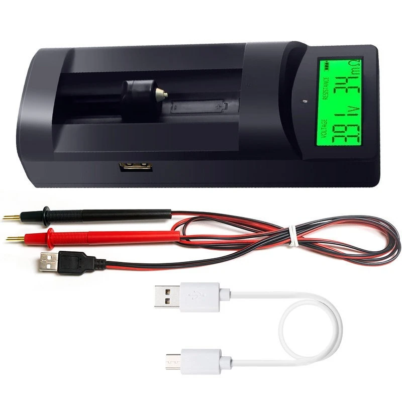 Professional-grade Resistance and Voltage Battery Tester for 18650 Lithium Battery Internal Resistance Measurement