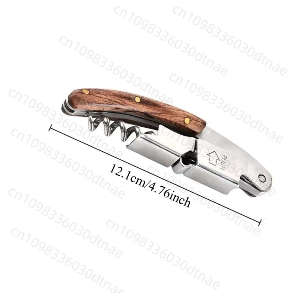 1Pcs New Professional Waiters Corkscrew,Wine Key with Ergonomic Wood Grip, Beer Bottle Opener, and Foil Cutter