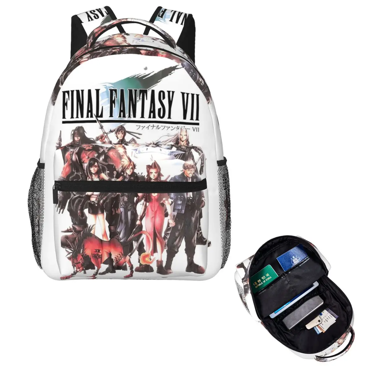 

Final Fantasy VII Group Рюкзак Лидер продаж Рюкзак большой емкости Детская сумка для книг Школьная сумка Сумки на плечо для мужчин и женщин