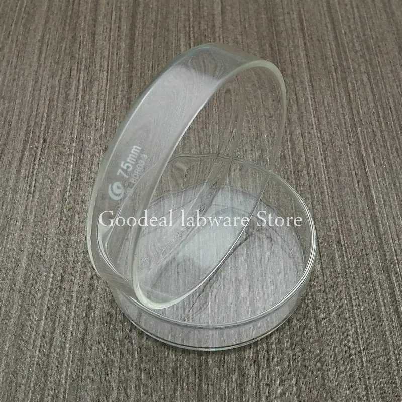 6pcs Lab DIA 75mm Borosilicate Glass Petri Culture Dish Used for the culture of bacteria, cells and lactic acid bacteria