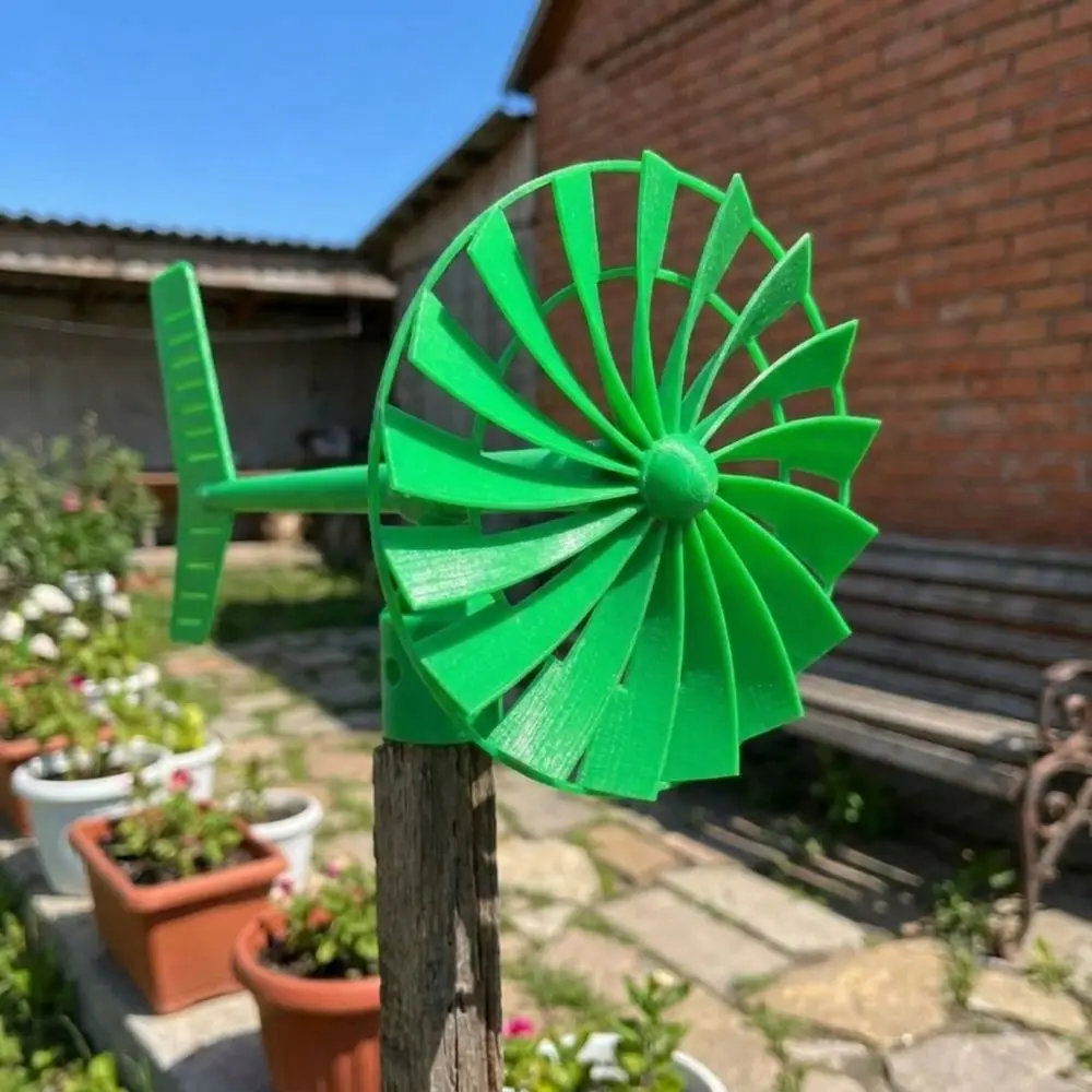 3D Printed Garden Wind Spinner Plastic Weather Resistant Lawn Wind Sculpture Rustic Waterproof Outdoor Wind Vane Decor