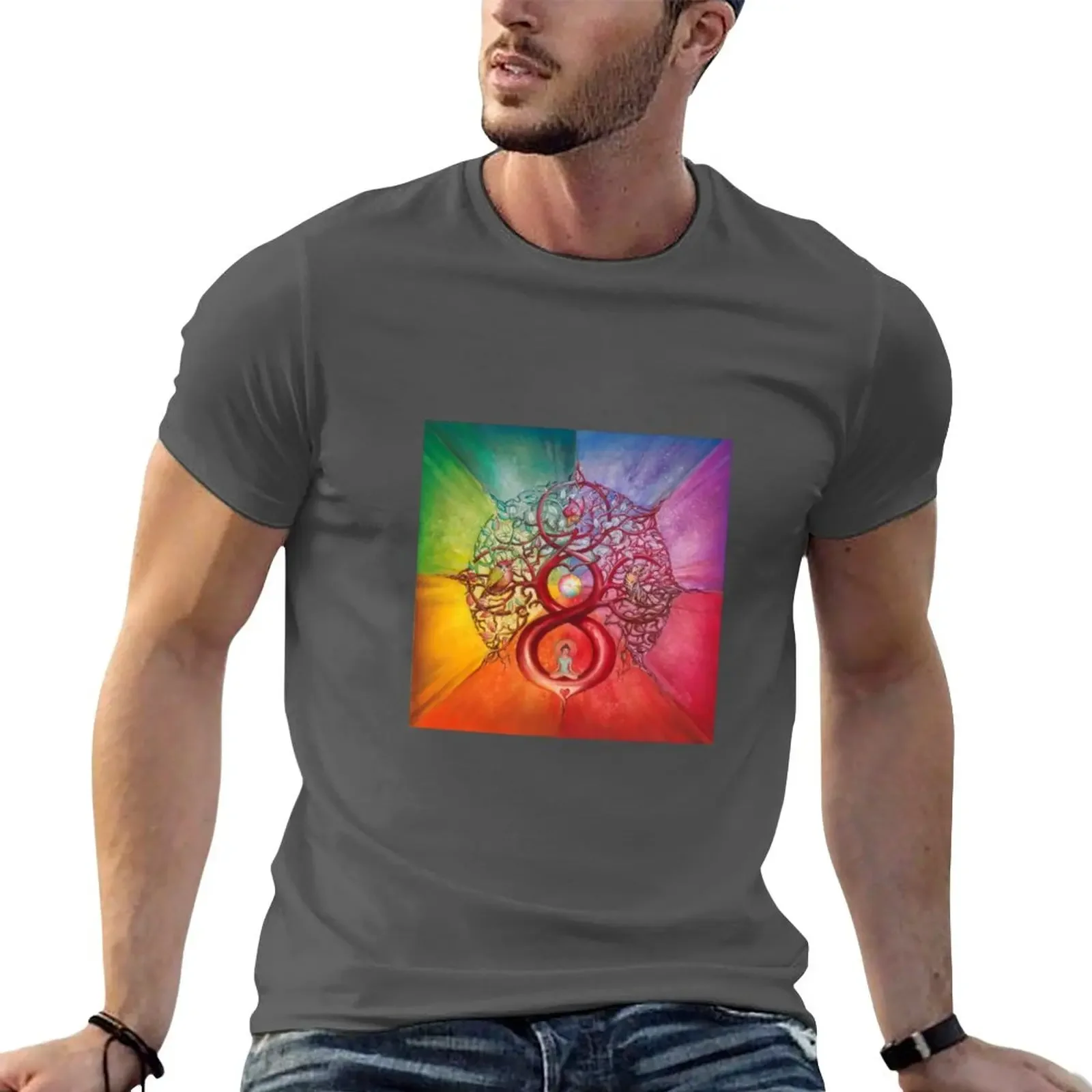 

New Heart of Infinity - Mandala of Wealth and Balance T-Shirt sports fans street wear plus size tops mens t shirts pack