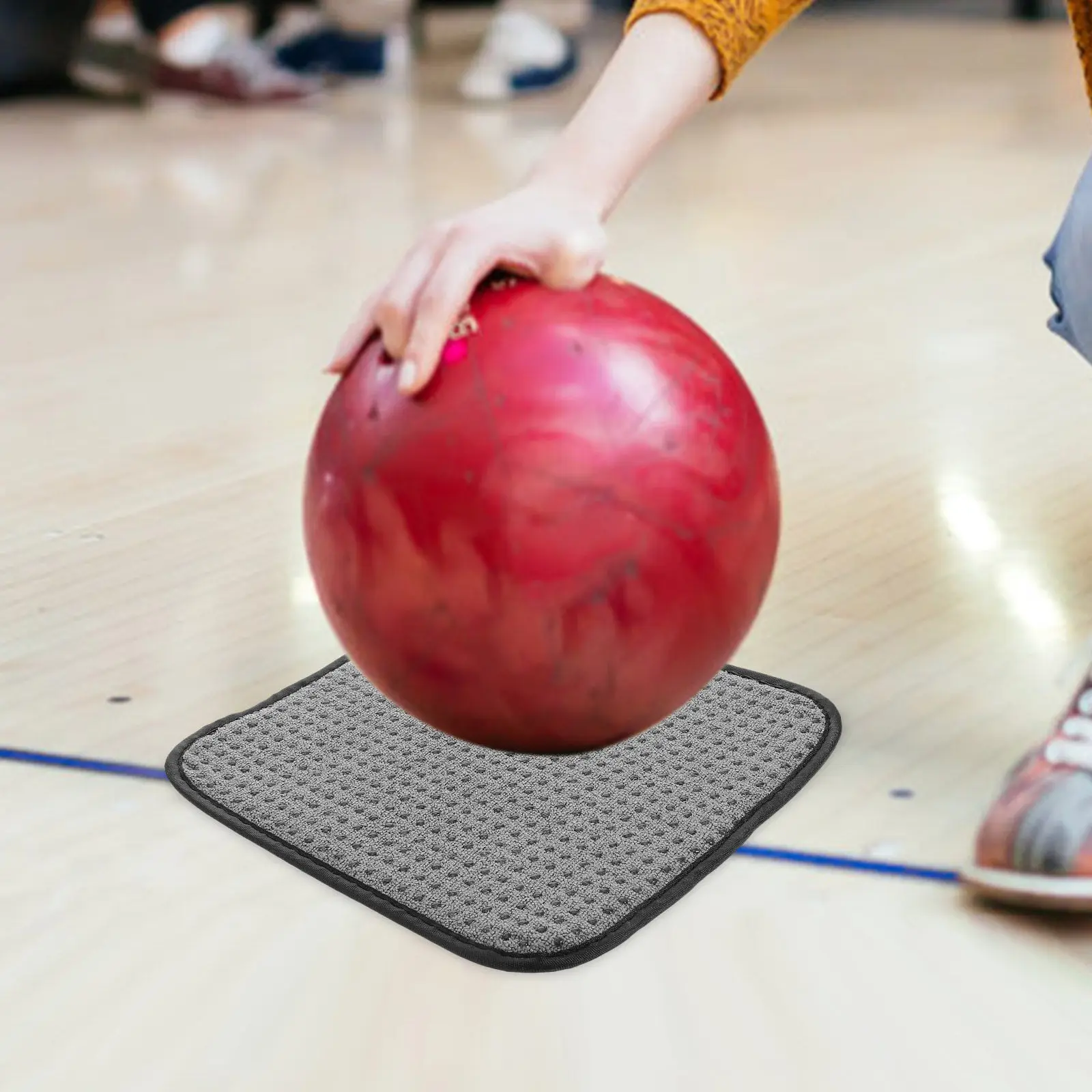 Ultra-Soft Polyester Bowling Ball Towel Professional Grade Cleaning Pad for Polishing Wiping and Drying Balls Lightweight Easy