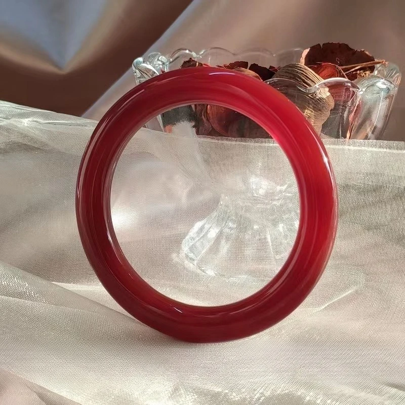 

Новый браслет из красного агата High Ice, простой женский браслет в ретро-стиле из нефрита