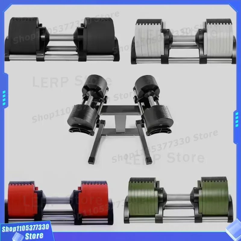 Adjustable Cast Iron Dumbbells Set 4kg to 40kg Home Gym Fitness Equipment Weight Training Hand Weights for Muscle Building