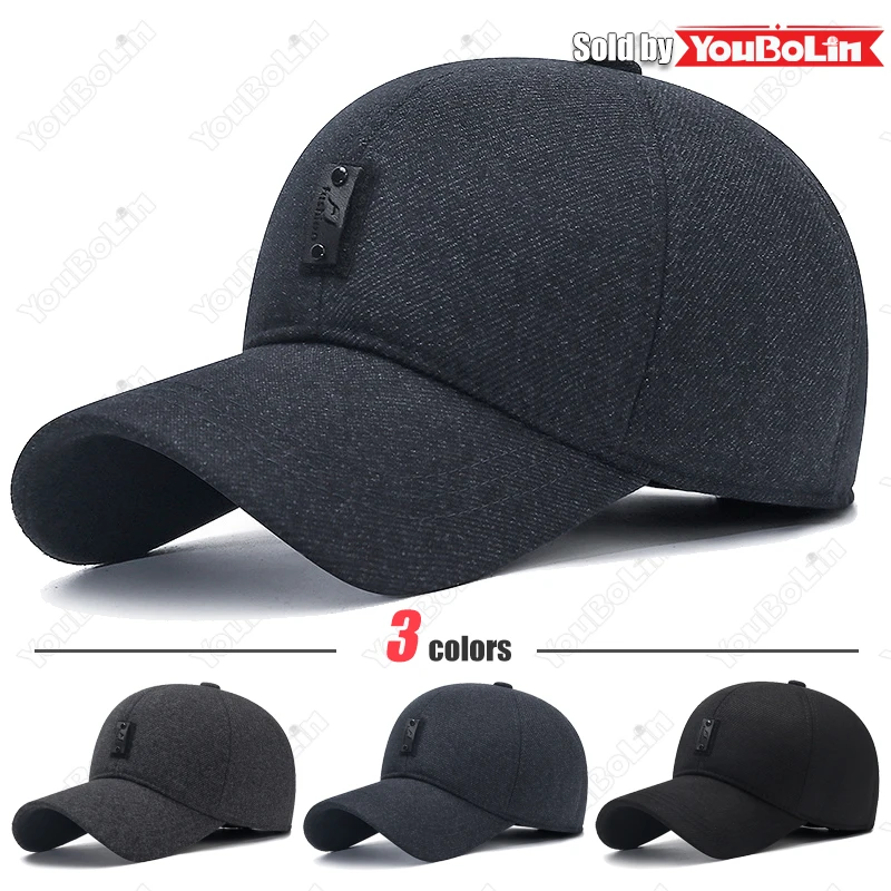 Winter Ear Protection Warm Baseball Cap Trucker Caps Dad Hat Sun Hats with Hidden Ear Protection Inside Thickened Velvet Design