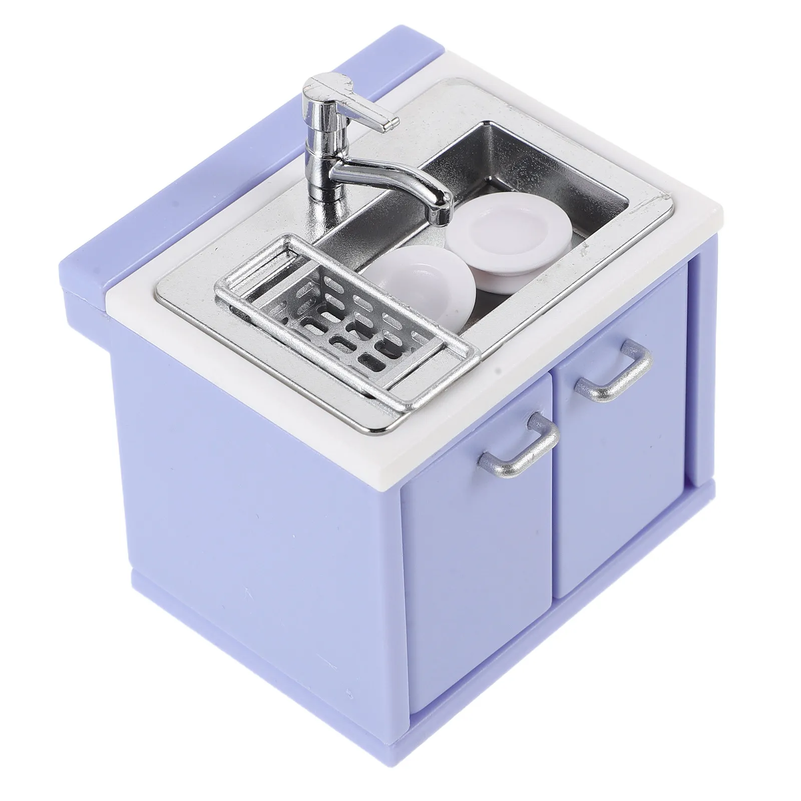 

Миниатюрная кухонная раковина для кукольного домика, пластиковая, в винтажном фермерском стиле, для ролевых игр и творческих сцен