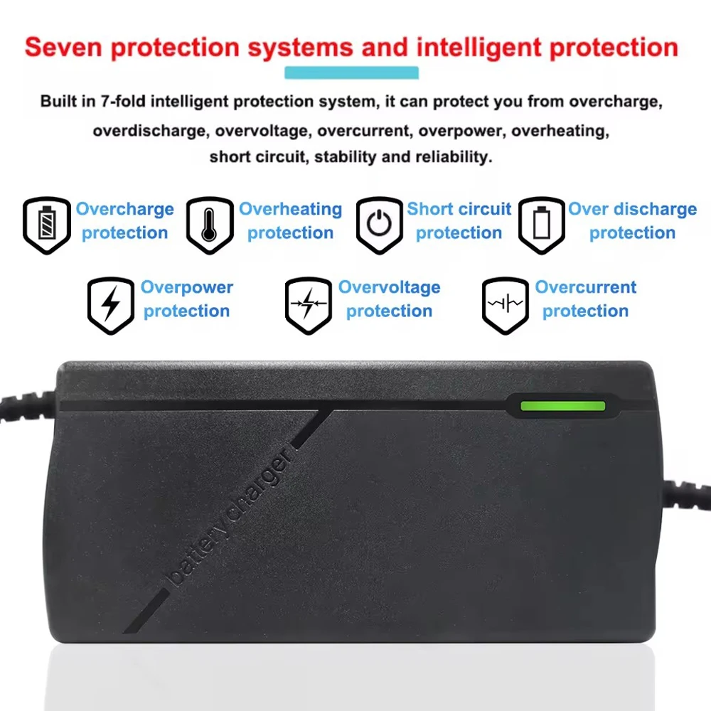 72V 5A Battery Charger For Lithium 20S 84V Lithium-ion Battery Pack Charger Intelligent Smart Charging EU/US Plug