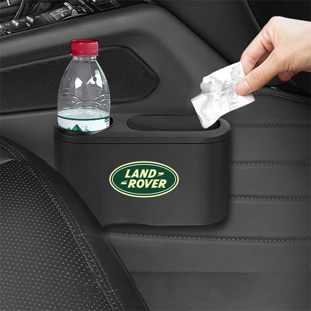 Car Interior Storage Case Trash Bin Push Can Mini Dustbin For Land Rover Range Rover Evoque Defender Discovery SVR L319 LR2