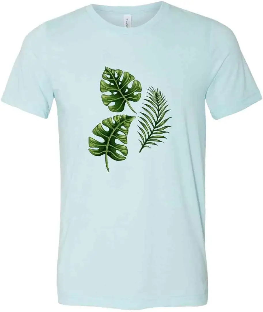 Green Plant Shirt, Botanical Tee, Unisex T-shirts For Men Women Summer Tees Cotton Luxury Brand Vintage Oversized