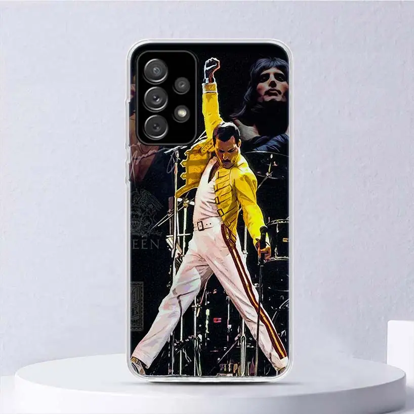 Rock Funky Freddie Mercury Queen Soft Case For Samsung Galaxy A51 A71 A50 A70 A21S Phone Cover A30 A20E A10 A31 A41 A6 A7 A8 A9