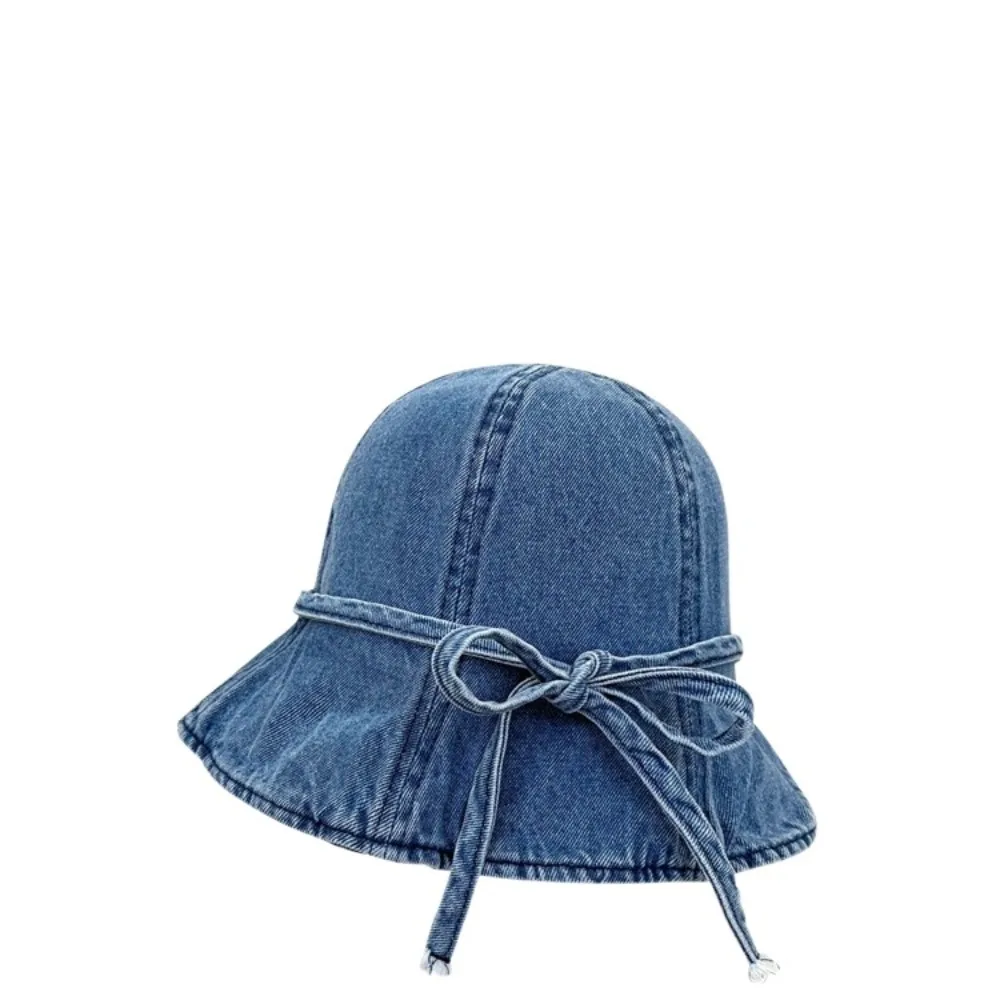 Cute Face Covering Bow Hat Smiling Face Revealing Face Small Basin Hat Double Sided Sun Protection Fisherman Cap Travel