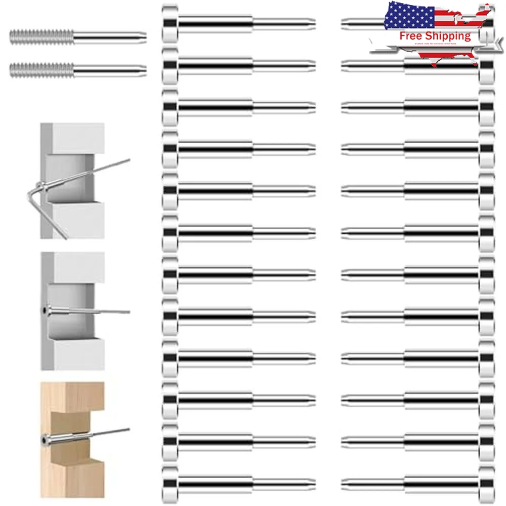 24 แพ็ค SST316 ที่มองไม่เห็นราวชุด Swage Tensioner Terminal ฮาร์ดแวร์ที่ซ่อนอยู่ 1/8 
