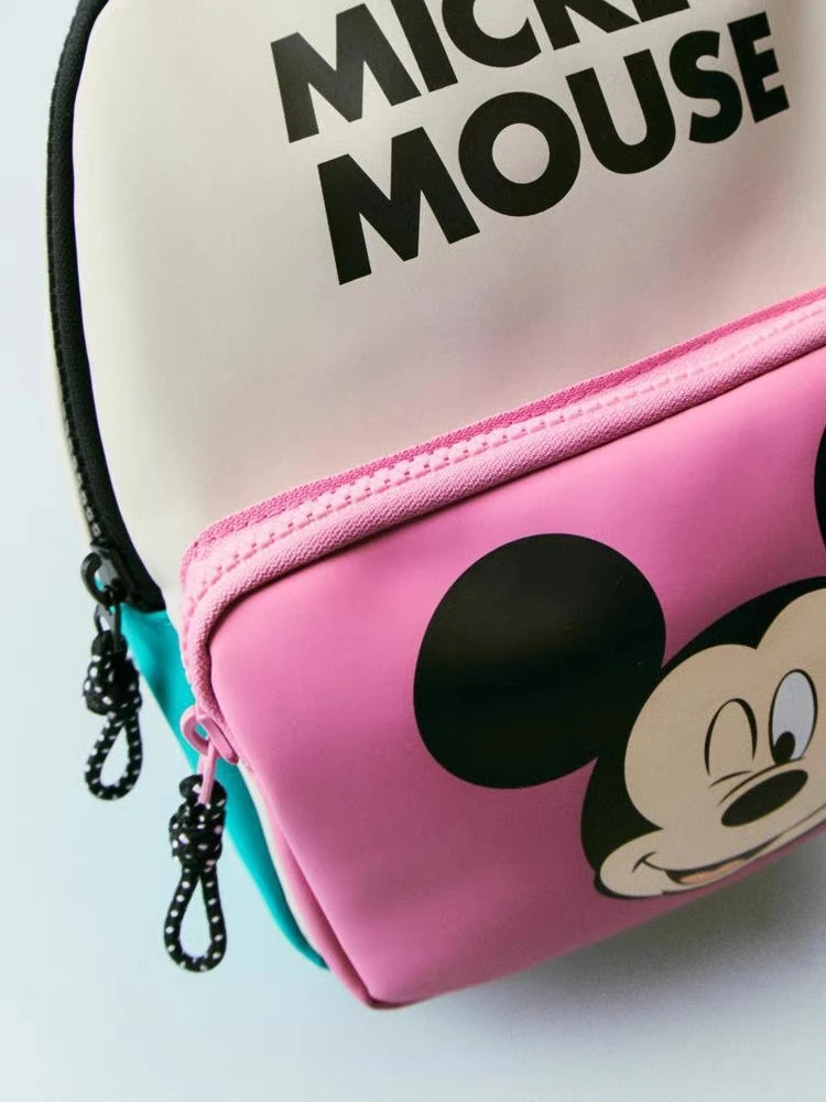 Fashion Brand Children Mickey Schoolbag Boys And Girls Kindergarten Backpack Printed Cartoon Two-shoulder Bag Kids Bags Disney