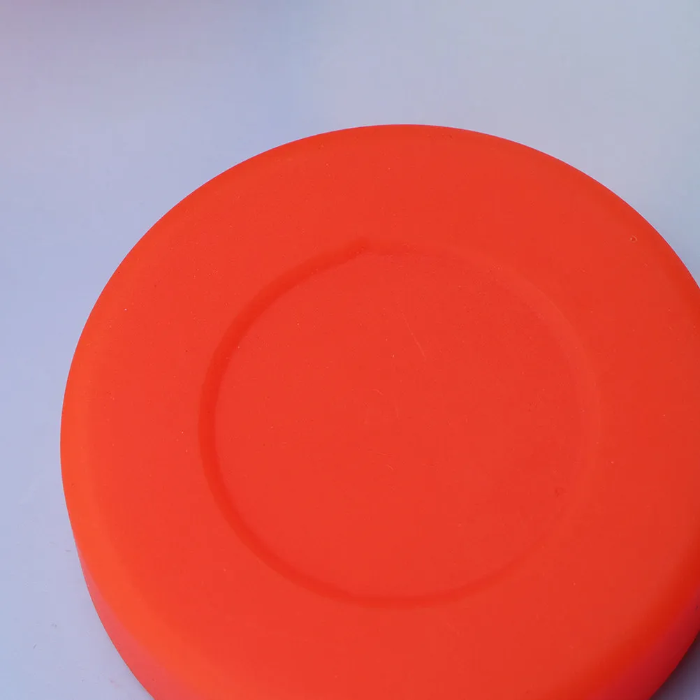 10Pcs Hard Rubber Ice Hockey Pucks Matte Standard Puck for Roller Street Hockey Training Sports Supplies Orange