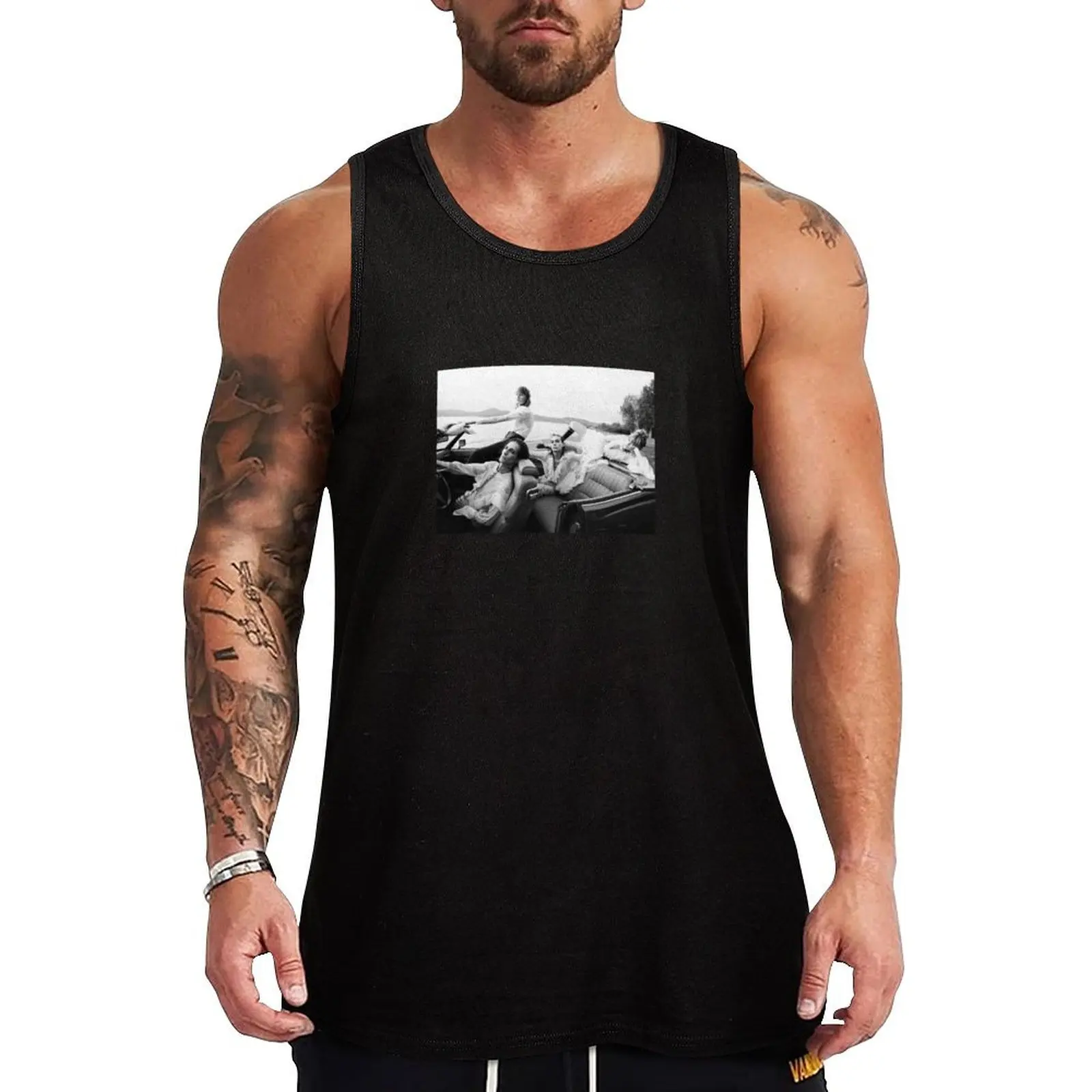 

Maneskin Vintage Tank Top Workout Gear Tank Top Sleeveless Gym Fitness Shirt