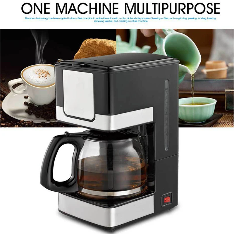 Small Home Office Coffee Machine Automatic Dripping Coffee Maker Brew Tea Coffee Powder EU