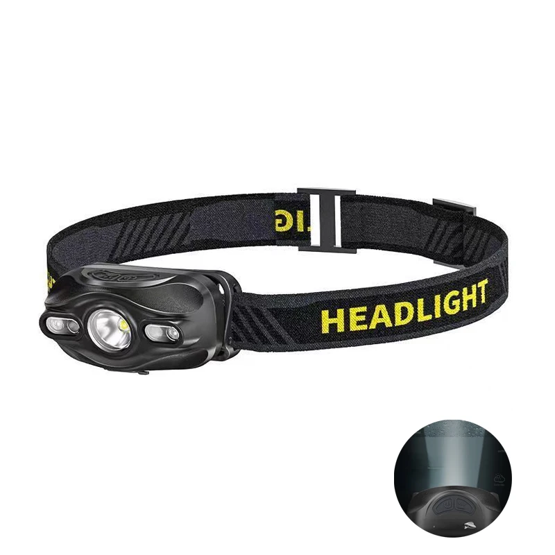  SMILING SHARK Smart Body Motion Sensor Headlights USB Charging Headlamp Outdoors Waterproof Head Flashlight Camping Light