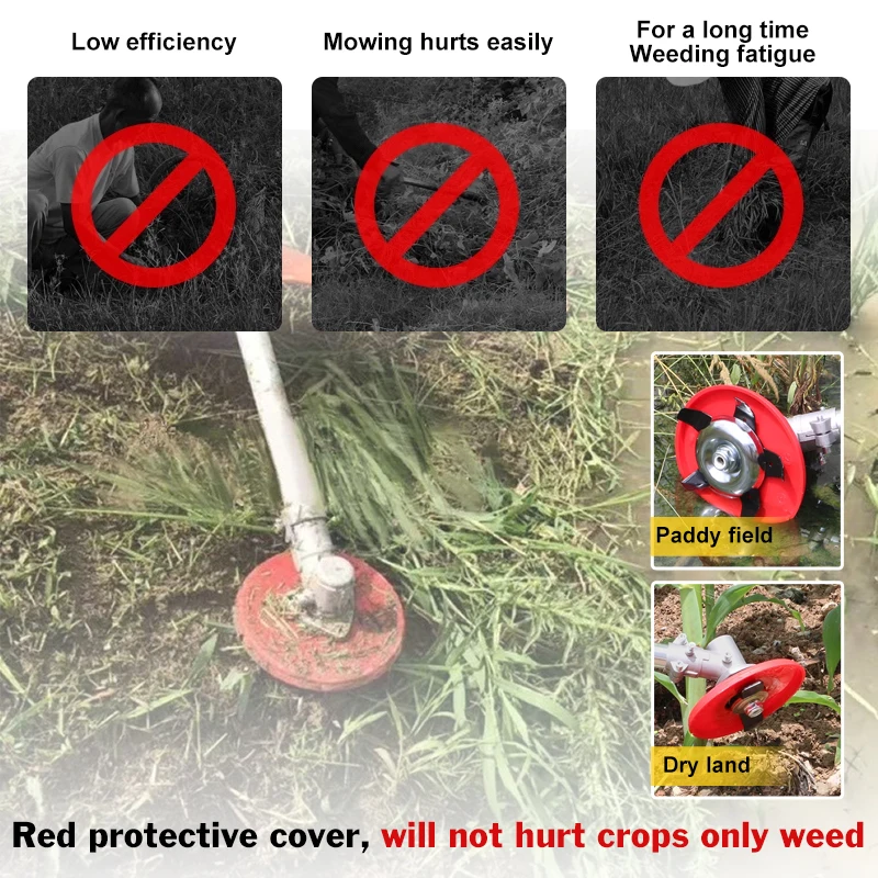 Multifunctional Brush Cutter Blade Trimmer Garden Grass Paddy Field Dry Land Lawn Mower Machine Tool Head Metal Blades Trimmer