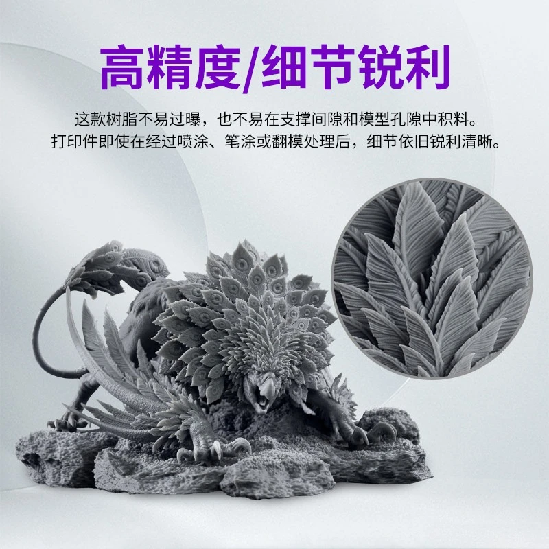 Moisture‑Proof Anti‑Crack Water‑Rinsable UV Resin Clear High‑Accuracy Consumable for Desktop Figurine Model Fabrication