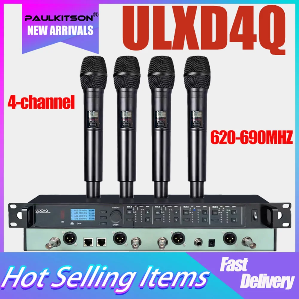 

Профессиональный беспроводной микрофон Paulkitson KSM9 ULXD4Q Fit Beta58 Beta87a с двойным микрофоном, гарнитура с лацканами, микрофон для выступления на сцене