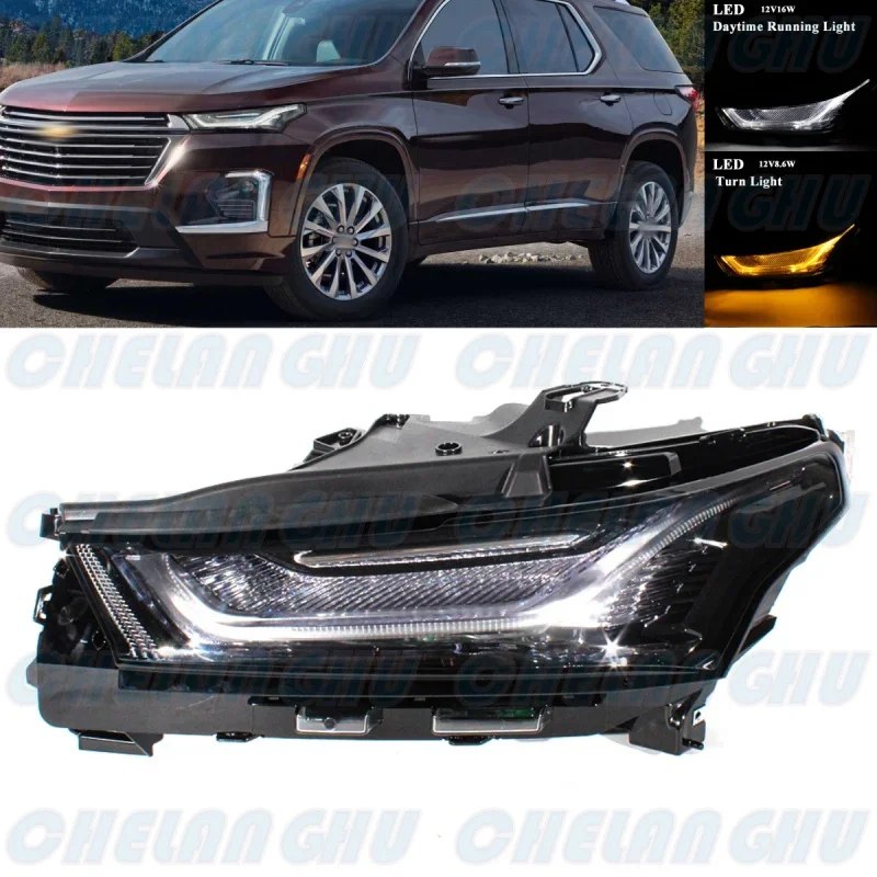 For Chevrolet Traverse 2022 2023 2024 Left Side Front Bumper LED DRL Daytime Running Light Turn Lamp 85584765