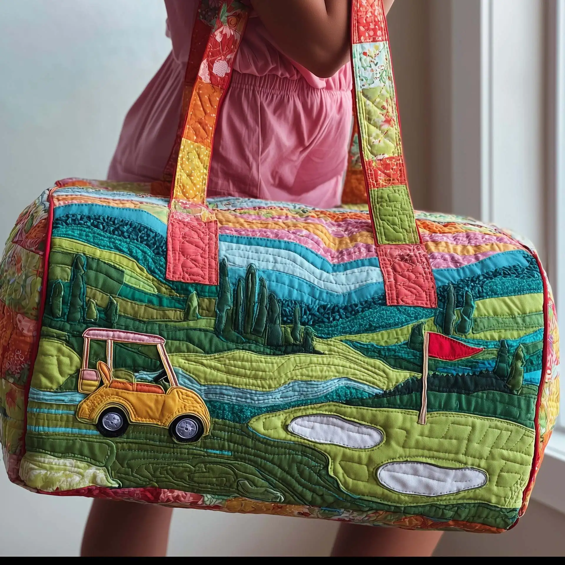 

Quilted Cotton Quilted Travel Bag Hippie Vibe 3D Design Printed Yoga Bag Print Boho Style Overnight Bags Overnight Stay